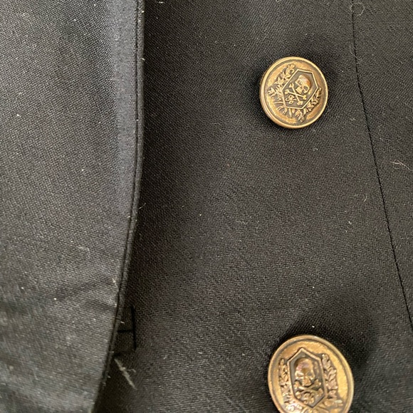 The Kooples Navy Blazer Patch Gold Logo Buttons - Picture 5 of 14